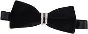 [LIFKOME] Mens Velvet Bow Tie Tuxedo Rhinestone Banquet Bowtie Fashion Velvet Rhinestones Wedding Party Bowtie Bow Tie