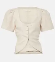 [Faithfull] Faithfull Emma linen top AU 14 white