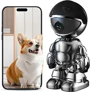 DYPCO Indoor Camera 2K 5G/2.4Ghz WiFi Home Security Camera, Baby/Pet Camera with Phone App Motion Detection, Cameras for Home Security, Color Night Vision, Siren Alarm, Two-Way Talk, Human Detection