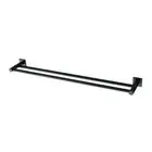Double Towel Rail Square Plate 80cm Matte Black Wall Mount Rack Phoenix RS812 MB