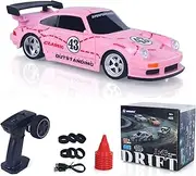 wheelfun 1/43 2.4G Radio Control Drift Car Racing Vehicles High Speed 15KM/H 4WD Mini Car Battery Lights RTR Toys Gift