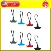 8Pcs Heavy Duty T-Shaped Cord Zipper Pulls Zipper Tab Extension Replacement f...