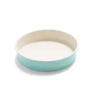 GreenLife Contour Turquoise Round Carbon Steel Cake Pan 9'' Bakeware Baking Tray