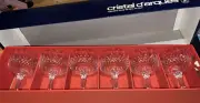 Vintage Cristal d’Arques Longchamps 23cl Crystal Glasses Set of 6 in Box NEW