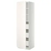 METOD / MAXIMERA high cabinet with drawers, white/Veddinge white, 60x60x200 cm