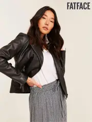 FatFace Black Biker Bethany Jacket (934799) | $450