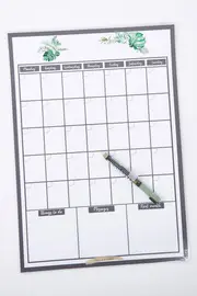 Reusable A3 Monthly Wall Calendar And Pen Set--ATPC-WCGREENERY