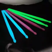 CashBeat 5A Nylon Drumsticks - 3 Pair Pack, Non-Slip Luminous Light Up Sticks