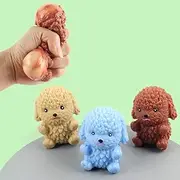 Ganjiang 3Pack Emulation Dog Squeeze Toy Sensory Stress Balls Squishy ,Stress Relief Fidget Toys Kids Party Favors