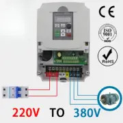 1phase 220v Input To 3phase 380V Output 11KW Frequency Inverter Adjustable Speed