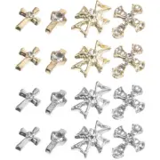 80 Pcs cross nail gems Diamond Nail Decor Charms Nails Virgin Mary Gems Cross