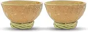 Mezcal Jicaras Cups- Hand-carved Artisan Copitas from Mexico with Natural Fiber Carrizo Base Rodete The Traditional Vessel for Mezcal and Tequila, or Any Agave Spirit Set of 2 (5 ounces)