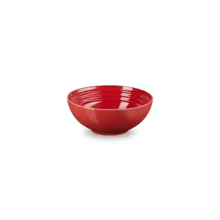 【Le Creuset】瓷器早餐穀片碗16cm(星火紅)