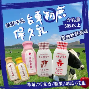 台灣出貨免運💥台東 初鹿 鮮奶 保久乳 巧克力牛奶 蘋果牛奶 200ML