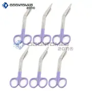 6 Lister Bandage Nurse Scissors 5.5'' - Color Handles(Purple)