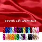 1 meter X 1.08 meter Silghtly Stretch Silk Fabric Charmeuse Glossy Soft Material