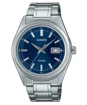 Casio Analog Stainless Steel Blue Dial Quartz MTP-B180D-2AV MTPB180D2 Mens Watch