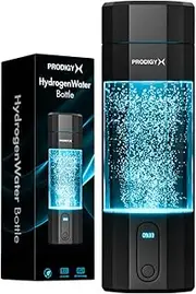 PRODIGY X Hydrogen Water Bottle - Up to 5.8PPM Potency - 210ML for Fast Consumption - Thick Premium Bottle - Portable Hydrogen Generator - Water Molecular Ionizer - AUS Owned (Black)