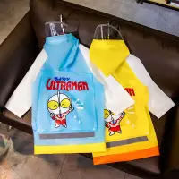 在飛比找蝦皮購物優惠-免運 兒童雨衣 奧特曼書包位斗篷防水雨衣 雨披套裝 兒童雨衣