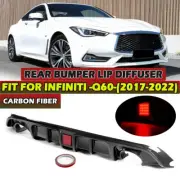 Carbon Fiber REAR BUMPER DIFFUSER W/ LED BRAKE LIGHT FOR 2017~2022 INFINITI Q60