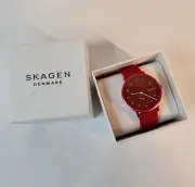 Skagen - Men's Aaren Kulor Quartz Analog Dial Watch, Red, 41mm/20mm