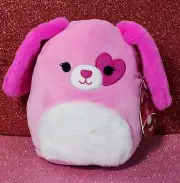 Squishmallows Valentine's Day Sager the Pink Cocker Spaniel Dog Puppy 8" NWT