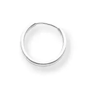14K White Gold Hollow Tube 13mm Endless Hoop Earrings Madi K Children's Jewelry