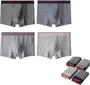 [LIHWKD] Men’s Breathable Comfort Cotton Panties,Mens Boxer Briefs,Mid Waist Comfortable Full Cotton Seamless Underpants