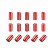 15 Pcs M3x10mm Round Aluminum Standoff Column Spacer Female Red for DIY