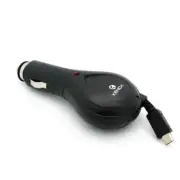 Retractable Car Charger MicroUSB DC Socket Power Adapter for Cell Phones