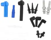 GANAZONO 16pcs Alloy Brake Hose Connector Brake Fluid Changer Connector Hydraulic Fittings Brake Bleeder Adapter Kit Plastic