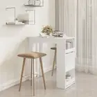 Bar Table with Storage Rack White 102x50x103.5 cm Engineered Wood Furnitur 09467
