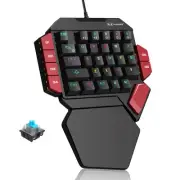 One Handed Professional Gaming Keyboard RGB Backlit 35 Keys Mini Wired Mechan