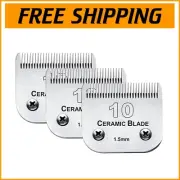 Heat-Resistant 3-Pack Dog Grooming Blades for Andis, Oster, and Wahl Clipper