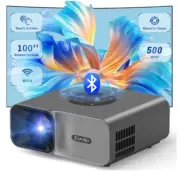 Indoor/Outdoor Home Theatre 4K Projector with 40-300" Screen 1920 x 1080P Bundle