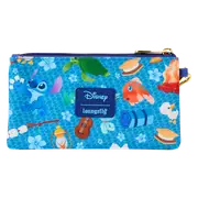 Loungefly Disney Lilo & Stitch Camping Cuties All-Over Print Nylon Zipper Pouch Wristlet Wallet - New, With Tags