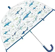Stephen Joseph, Clear Color Changing Bubble Umbrella, Toddler Bubble Umbrella with Dome Canopy, Kids Wind and Rain Protection Umbrella, Shark, Shark