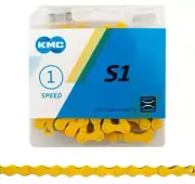 KMC Bicycle Chain Single Speed 1/2" x 1/8" Yellow S1 Dragster Lowrider Bicycle B