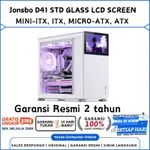 外殼 JONSBO D41 STD LCD 屏幕白色玻璃 MICRO ATX USB TYPE-C 金屬蓋緊湊型