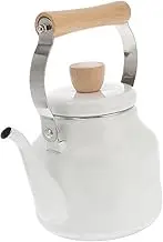 TIDTALEO Delicate Enamel Tea Kettle Capacity Teapot for Home Use Compatible with Gas and Induction Cookers Easy to Clean Elegant Design for Relaxation and Stress Relief