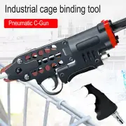 SC7E Pneumatic Hog C Ring Plier Gun Air Nail Gun Large Capacity 100 Nails