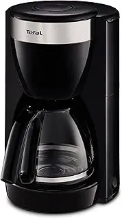 [Tefal] CM1808 Deflini Plus Glass Coffee Maker with Stainless Steel Elements | 10-15 Cups | 1000W | Black
