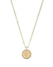 Meira T 14K Yellow Gold Diamond Coin Charm Necklace, 16