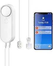 Mengshen WiFi Water Leak & Water Level Detector, 2-In-1 Tuya Smart Sensor Alarm Loud Volume APP Alert Monitoring with 6.5 Feet Detection Line for Swimming Pool Fish Tank Aquarium