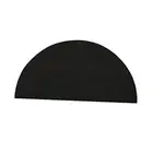 Modern Indoor/Outdoor Commercial Solid Color Rug - 20" x 40" Half Round Black