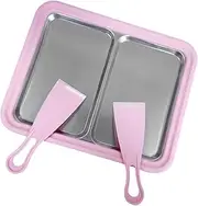 Ｂｅｓｇａ Ice Cream Maker Pan Rolled Ice Machine DIY Portable Fun Parent Child Activities Yogurt Machine Cold Pan Plate for Soft Serve, pink