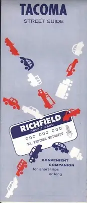 1963 Richfield Road Map: Tacoma NOS