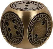 ADOCARN Vintage Style Mini Brass Dices Hand Polished Creative Dice Set for Gaming Decor