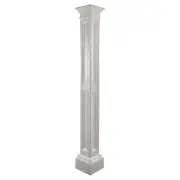 Pemberly Row Traditional Plastic Lamp Post without Mount in White
