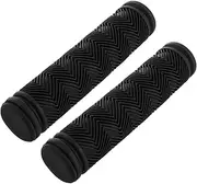UPKOCH 1 Pair Non Slip Rubber Bicycle Handlebar Grips Durable Mountain Bike Scooter Handle Grips with Water Ripple Pattern for Enhanced Control and Easy Installation Black